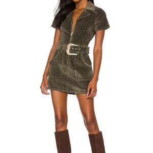 Show Me Your MuMu Olive Belted Dress